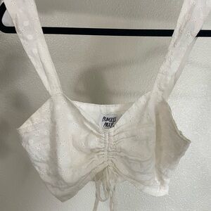 Princess Polly White Ruched Women's Top